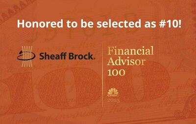 Sheaff Brock has been selected as #10 on CNBC’s fifth annual Financial Advisor 100 List.