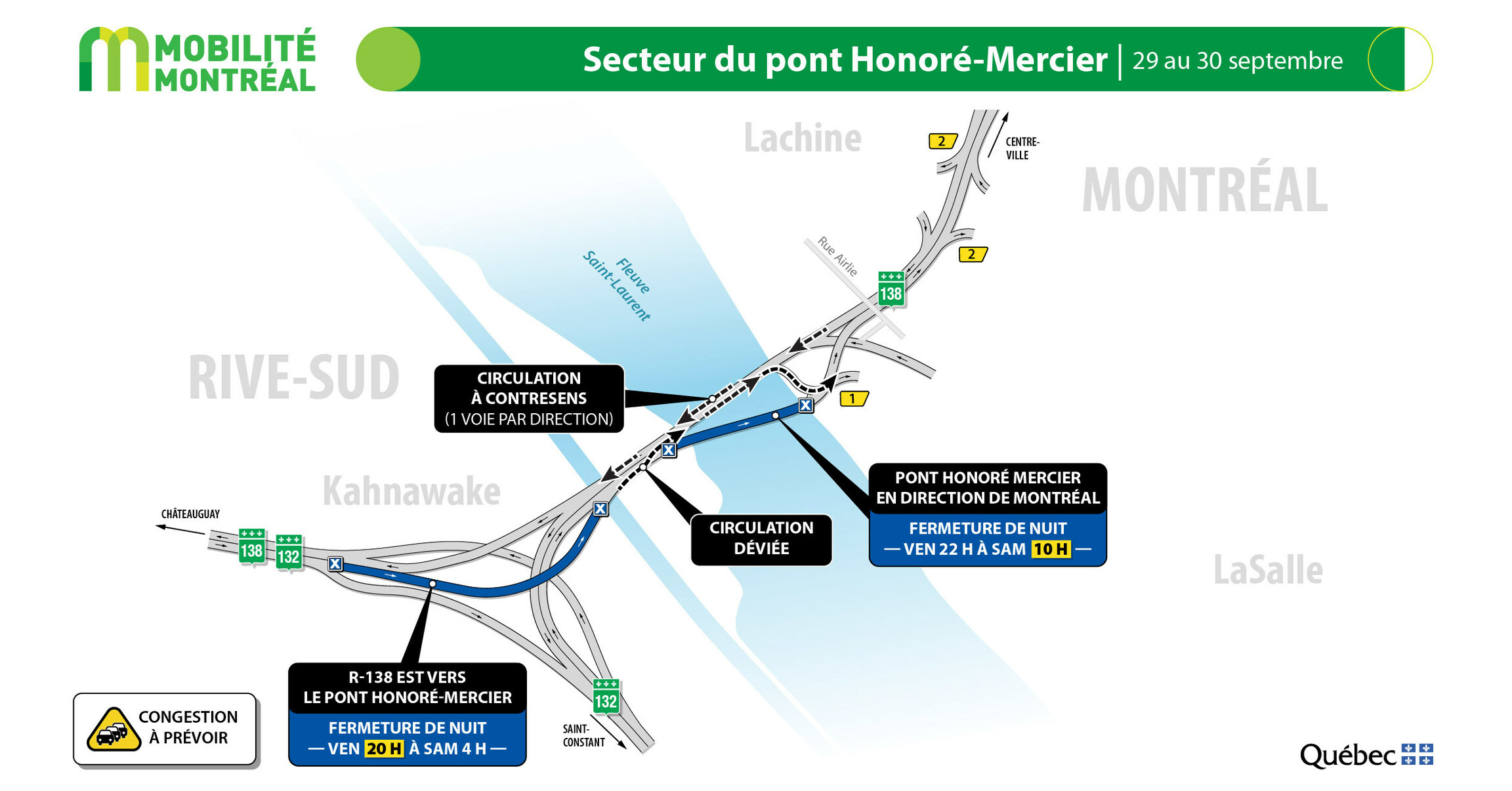 PLANIFIER SES DÉPLACEMENTS DURANT LA FIN DE SEMAINE DU 29 SEPTEMBRE AU