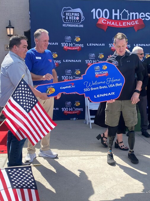 Helping A Hero, Bass Pro Shops, Capital One and Lennar Welcome U.S. Army Staff Sgt. Brent Bretz (Ret.), Severely Injured in Iraq Explosion, to His New Adaptive Lennar Home - Vimarsana News