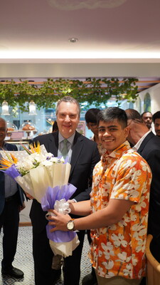 Bloom Cafe & Cakery's Founder, Mr Parth Gupta with H.E The Ambassador of The Brazilian Consulate in India