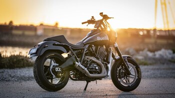 California Sunset shows the lifestyle of Buell Super Cruiser Motorcycle