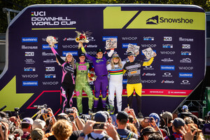 Monster Energy's Marine Cabirou Earns Victory in the Elite Women's Division at UCI Downhill Mountain Bike World Cup in Snowshoe, USA