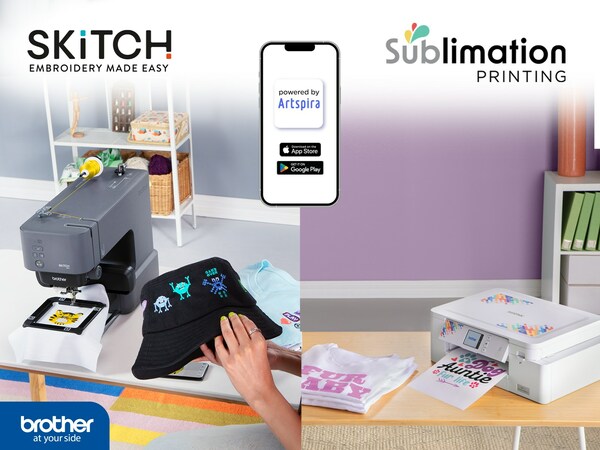 Designed to fuel inspiration and creativity, Brother is expanding its portfolio and technology-first offerings with the introduction of the Artspira+ subscription plan and the new SP-1 Sublimation Printer and Skitch PP1 Single-Needle Free Arm Embroidery Machine.