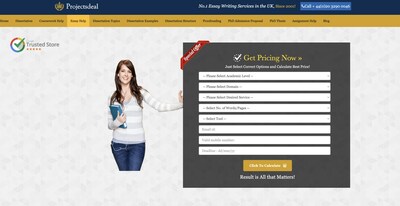 Projectsdeal - The Best Essay Writing Service in the UK (PRNewsfoto/Trusted Writers)