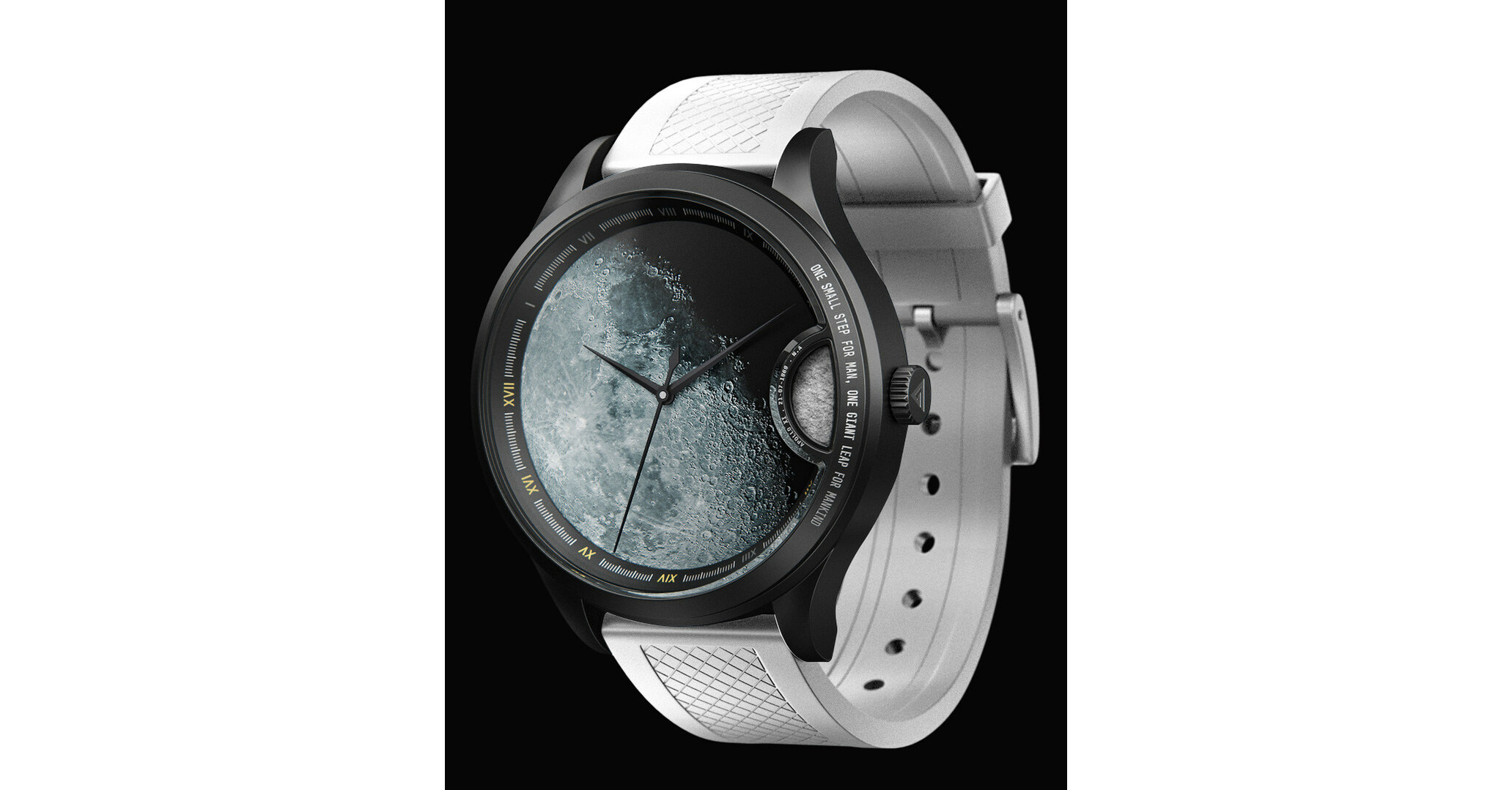 titanium watch with real moon dust from meteorite recalls NASA's apollo 11  landing