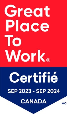 Logo de Great Place to Work Certifi (Groupe CNW/Association canadienne de l'industrie de la chimie)