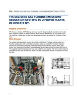 TTS Delivers Gas Turbine Emissions Reduction Systems to 2 power plants in upstate NY