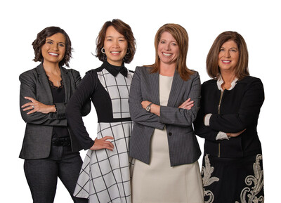 2023 American Banker Women in Banking Top Teams Award recipients pictured from left to right: Shamara van der Voort, Cecilia Situ, Krista Snelling and Mary Anne Carson of Santa Cruz County Bank