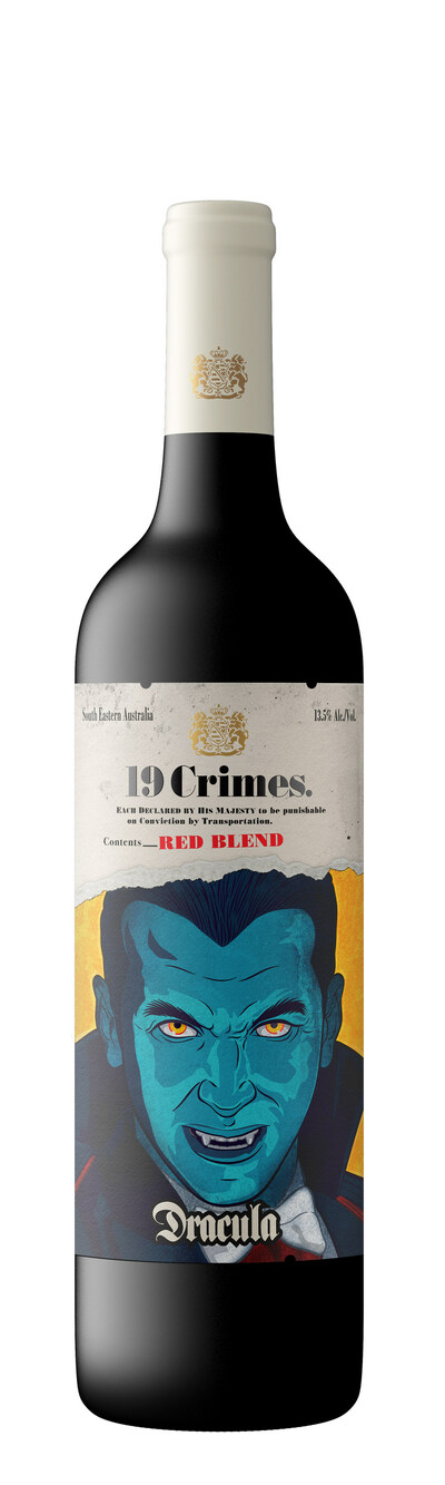 19 Crimes Red Blend featuring Dracula.