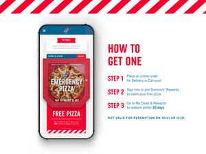 ¡Haga sonar la alarma! ¡Domino's® regala Emergency Pizzas!