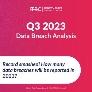 Q3 2023 Data Breach Report: Identity Theft Resource Center Reports Data Compromise Record with Three Months Left in the Year
