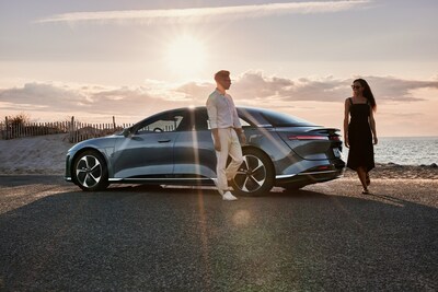 Lucid Motors announced the launch of the new Lucid Air Pure RWD, which completes the Air model lineup while offering exceptional driving range of up to 419 miles, elegant design, and outstanding driver engagement, all at a starting price of $77,400. With its proprietary electric motor and battery technology, rear-seat occupants can stretch their legs and enjoy limo-like space, while the Air Pure RWD’s cavernous trunk and frunk can swallow all the luggage and gear for a road-tripping family of fo