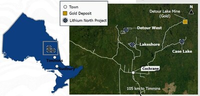 Figure 2 - Map of Ontario Projects (CNW Group/Targa Exploration Corp.)