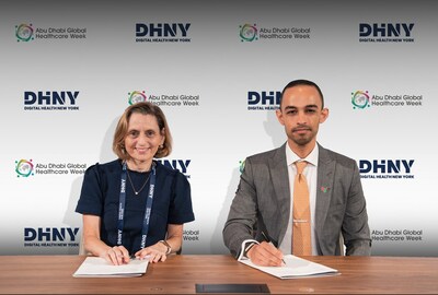 Abu Dhabi Global Healthcare Week Signs a Memorandum of Understanding with Digital Health New York to Advance the Digital Health Ecosystem - 
From left to right: Bunny Ellerin, Co-Founder & CEO, DHNY and H.E. Dr. Ahmed Alkhazraji, Executive Director, Strategy and Policy at the Department of Health – Abu Dhabi