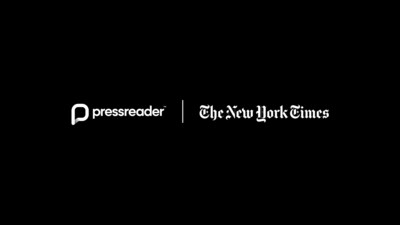 The New York Times Company and PressReader Group announced a new collaboration to drive global distribution and reach new audiences. (CNW Group/PressReader Inc.)
