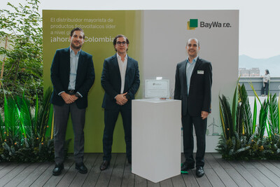 Left to right: Yusef Kanchi, Commercial Manager at BayWa r.e. Solar Systems in Mexico; Andres González, Managing Director at BayWa r.e. Solar Systems in Mexico and Carlos Parra, Managing Director at BayWa r.e. Solar Systems in Colombia.