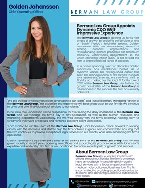 Berman Law Group Appoints Dynamic COO With Impressive Experience