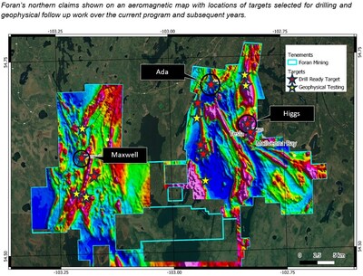 Figure 3 – Regional Exploration Target Map (CNW Group/Foran Mining Corporation)