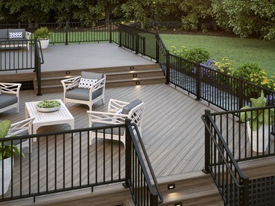 Deckorators Voyage Decking features a patented mineral-based composite technology that produces a fiber-like structure like wood. It has unmatched strength yet is nearly 35% lighter than other composites.