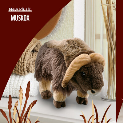 Invite this ice-age survivor into your home — with our true-to-life muskox plush. Our plush includes this distinctive feature, unique to the muskox, as well as their dark shaggy hair, hump between their shoulders and large hooves. (CNW Group/World Wildlife Fund Canada)