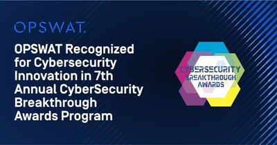 OPSWAT Recognized for Cybersecurity Innovation in 7th Annual CyberSecurity Breakthrough Awards Program