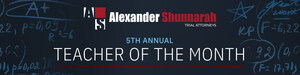 Alexander Shunnarah Trial Attorneys Launches Fifth Annual Teacher of the Month Campaign