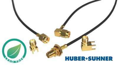 Lead-free SMA connectors from HUBER+SUHNER