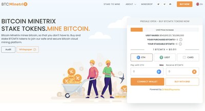 Revolutionary Bitcoin mining project Bitcoin Minetrix introduces stake-to-mine to disrupt mining industry -raises $540,000+ in presale