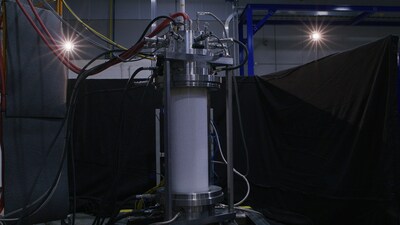 Commercial-scale Rigel™ photoreactor undergoing testing at Syzygy’s manufacturing facility in Pearland, Texas.