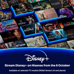Disney+ désormais disponible sur les téléviseurs intelligents Hisense VIDAA en Afrique du Sud !