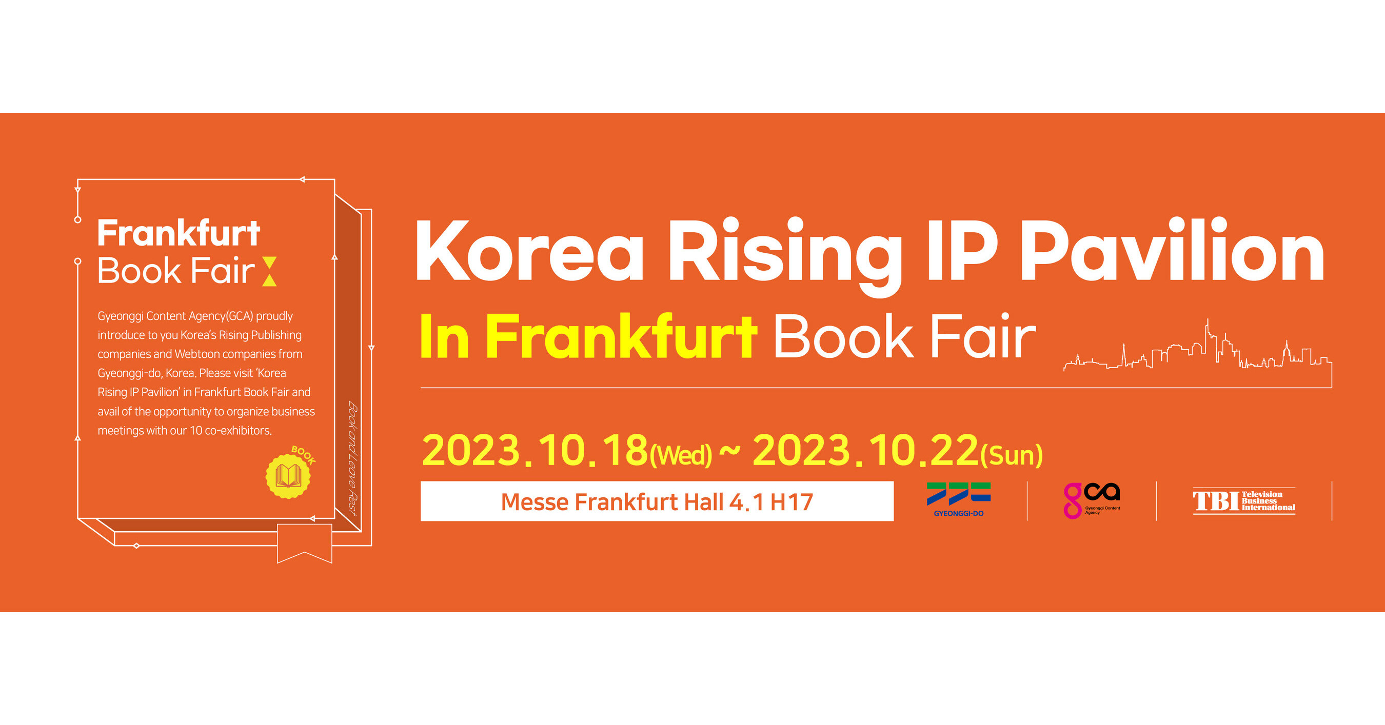 Die Gyeonggi Content Agency wirbt auf der Frankfurter Buchmesse 2023 für die Verlage der Provinz Gyeonggi Die Gyeonggi Content Agency wirbt auf der Frankfurter Buchmesse 2023 für die Verlage der Provinz Gyeonggi