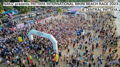 Central Pattaya sets the stage for Thailand's largest beach-running event: NAKIZ presents Pattaya International Bikini Beach Race 2023! (PRNewsfoto/CENTRAL PATTANA)