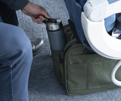 Fits under most airline seats with easy access to side pockets