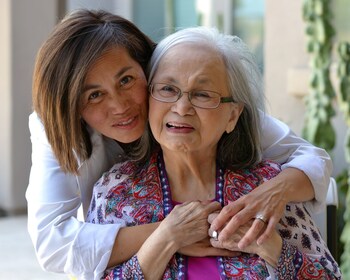 Author Mylene Agana Jao Richardson with her mother, Tessie Agana