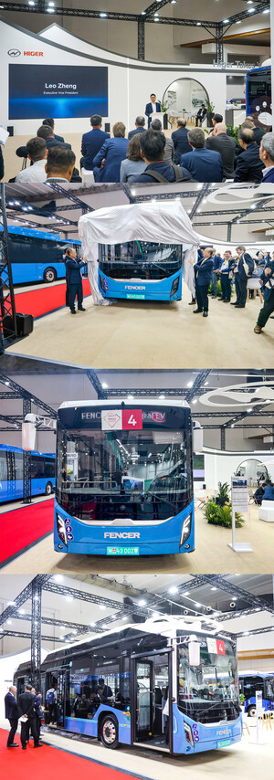 Présentation de la sous-marque haut de gamme de zéro émission de Hieger - FENCER et Fencer f1, VE intégral au Bus World 2023 à Bruxelles