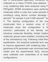 Poster: Synchrotron X-ray Diffraction of the Structure of Amorphous Indomethacin Using PDF Analysis and EPSR Modeling