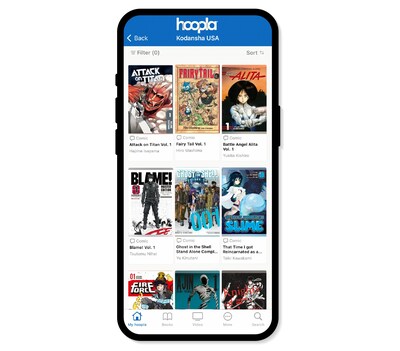 Library patrons will now have access to a Kodansha manga catalog of more than 1,200 titles on hoopla Digital.