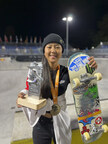 Monster Army Rider Cocona Hiraki Takes First Place in Women's Skateboard Park at the 2023 World Park Skateboarding Championships in Rome, Italy