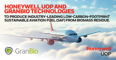 HONEYWELL AND GRANBIO TO PRODUCE CARBON NEUTRAL SUSTAINABLE AVIATION FUEL.