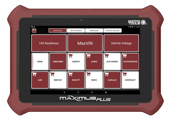 Matco Tools latest diagnostic scan tool, the Maximus Plus. For more information or to purchase, visit matcotools.com.