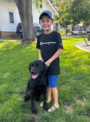 Kashton Carrigan is happy to have his dog Dozer back after a runaway adventure involving some mysterious cannabis brownies.