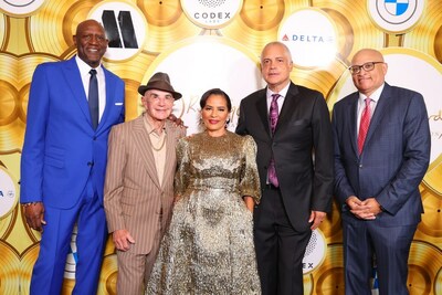 BEVERLY HILLS, CALIFORNIA - SEPTEMBER 28: Spencer Haywood, Robert Shapiro, Anita Thompson, Bill Duffy and Larry Wilmore attend the Ryan Gordy Foundation Power of Love Gala at The Beverly Hills Hotel on September 28, 2023 in Beverly Hills, California. (Photo by Leon Bennett/Getty Images for Ryan Gordy Foundation)