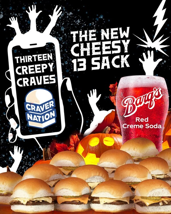 On Friday the 13th, White Castle will introduce the first of 13 spooktacular deals available throughout the Halloween season. The first one is sack of 13 Cheese Sliders for the price of 10! On Friday the 13th, White Castle will introduce the first of 13 spooktacular deals available throughout the Halloween season. The first one is sack of 13 Cheese Sliders for the price of 10!