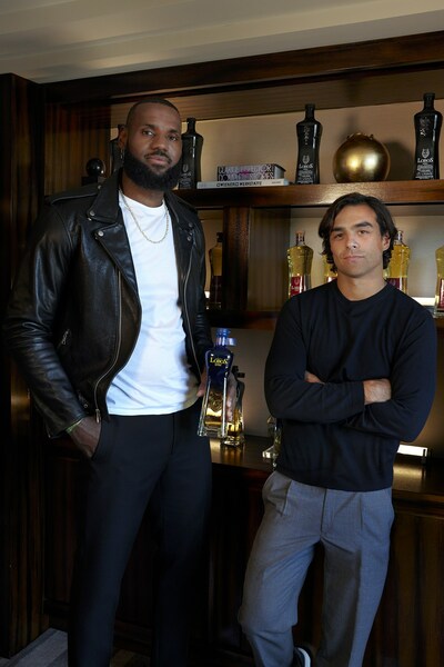 Lobos 1707 Partner and Investor, LeBron James, pictured with Diego Osorio, Founder and CCO of Lobos 1707.