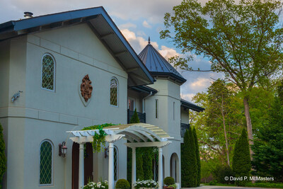 Graycliff Hall, a 15th century styled Italian Castello, is secreted on limestone cliffs overlooking the Potomac River.