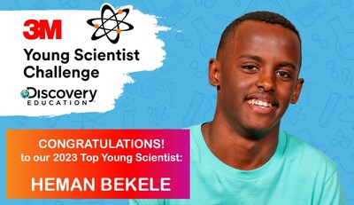 Heman Bekele, winner of the 2023 3M Young Scientist Challenge