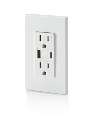 Leviton Announces Dual Type A and Type-C with Power Delivery USB Charger Receptacle