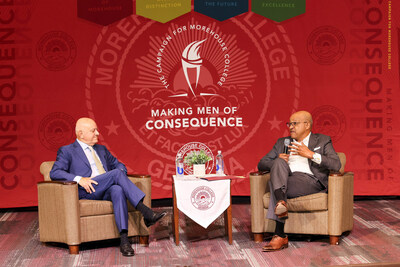 Morehouse President David A. Thomas recently hosted Hamid R. Moghadam, co-founder, chairman and CEO of Prologis, for a fireside chat to discuss growth opportunities in the commercial real estate industry. Morehouse College has received a $3 million gift from Prologis, the global leader in logistics real estate, to create an endowed fund that will expand opportunities for rising Morehouse Men and Atlanta University Center students to study real estate and prepare for careers with top firms.