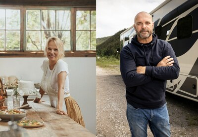 Clockwise: Pamela’s Cooking With Love and Bryan’s All In. Photo credit: Corus Studios (CNW Group/Corus Entertainment Inc.)