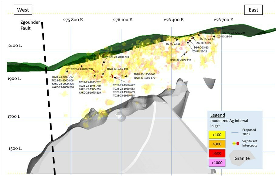 Figure 1: Location of Drill Results at Zgounder (CNW Group/Aya Gold & Silver Inc)